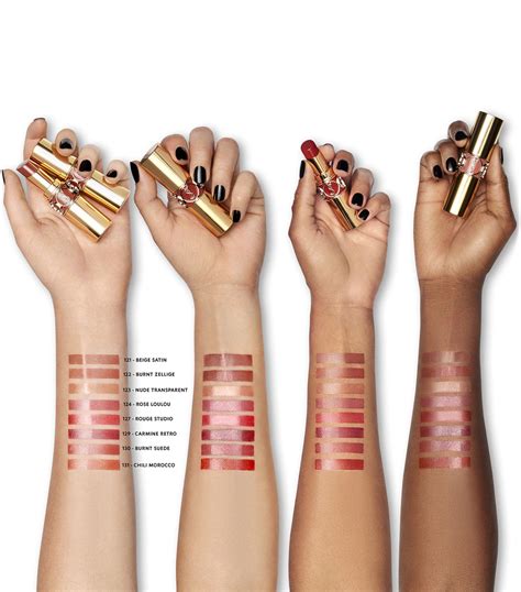 yves saint laurent rouge volupté shine lipstick swatches|Altro.